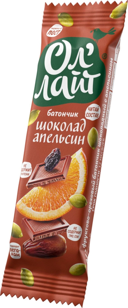 Батончик Ол Лайт шоколад и апельсин