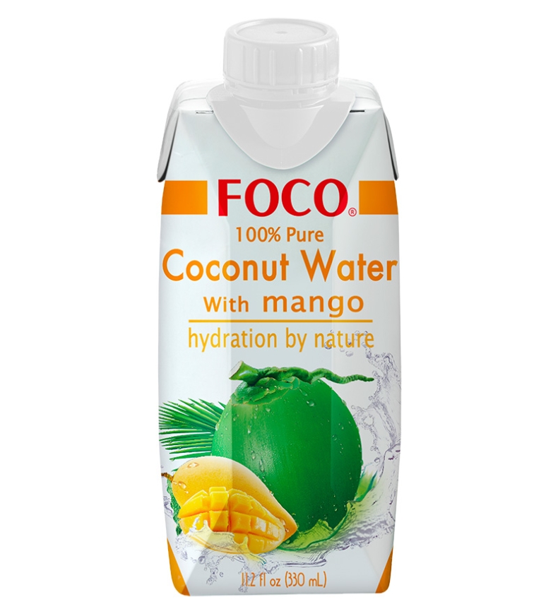 Кокосовая вода с манго, 0,33 л (FOCO)